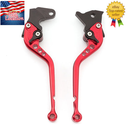 For Yamaha YZF 350 BANSHEE 1989-1996 1997-2008 CNC Brake Clutch Levers Long Red