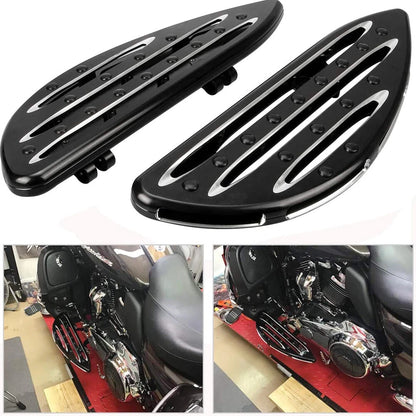 CNC Driver Passenger Stretched Floorboard For Harley Touring CVO Softail FL Dyna