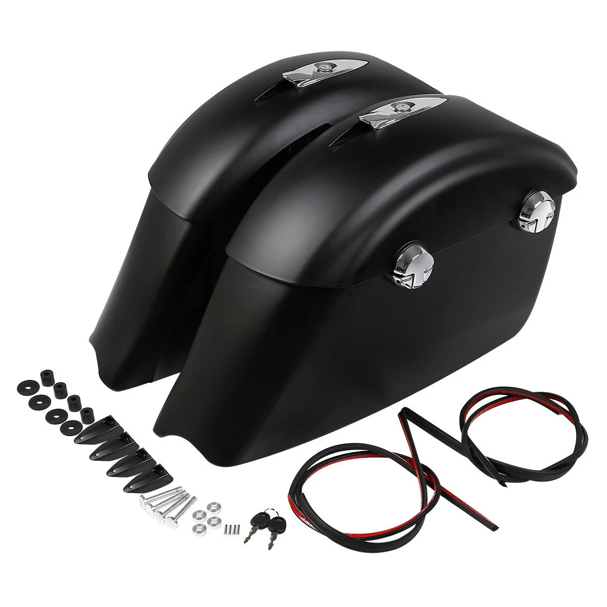 Matt Black Saddlebag Audio Lid Electronic Latch For Indian Chieftain Roadmaster