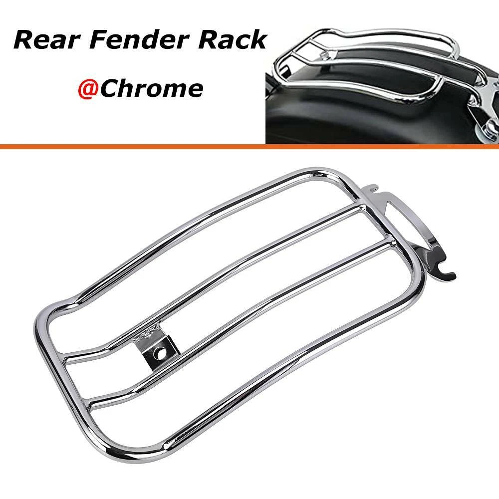Fender Solo Seat Luggage Rack For Harley Touring Street Road Electra Glide 97-05