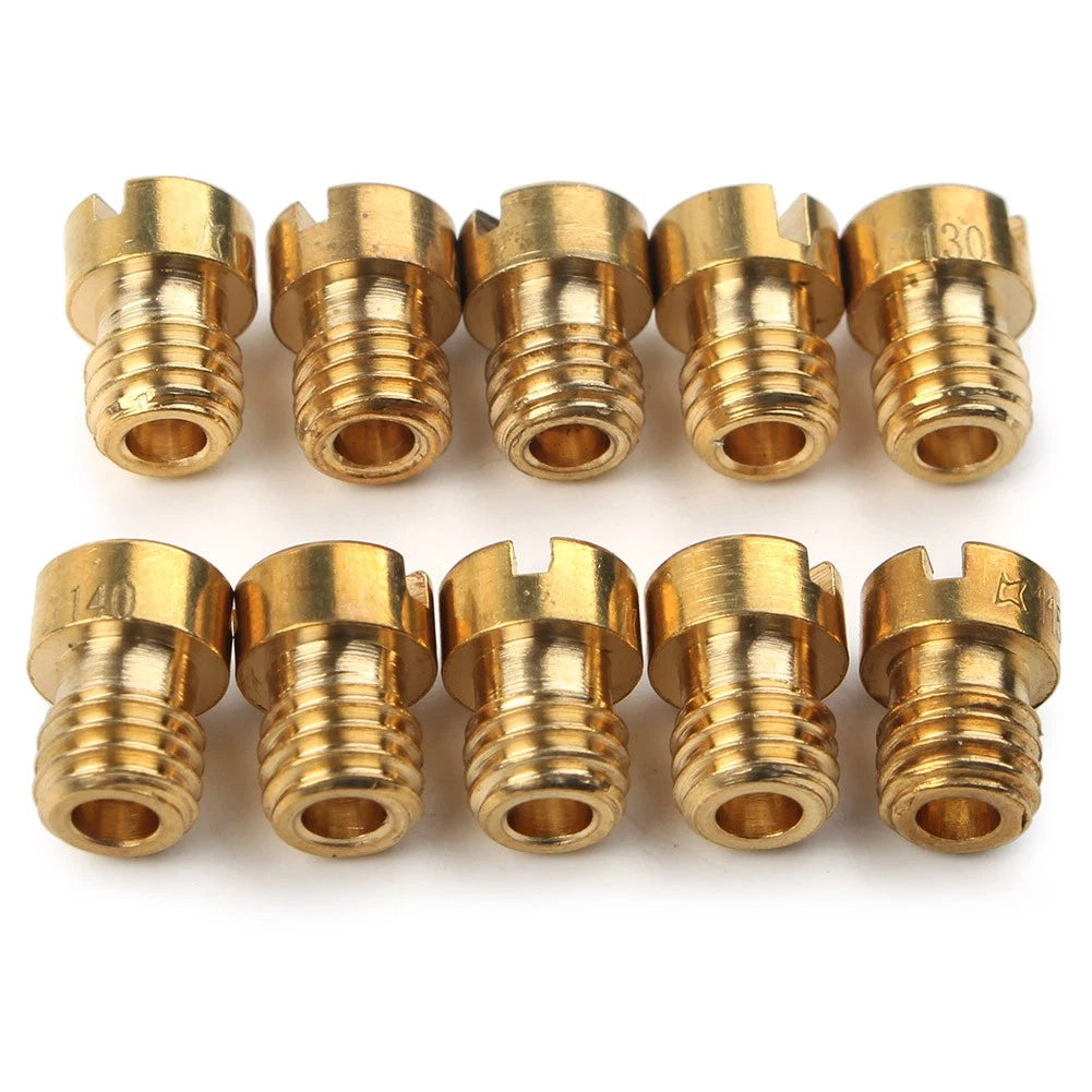 M5 Thread Motorcycle Main Jet Kit Carburetor 100-140 Size Injector Nozzle US