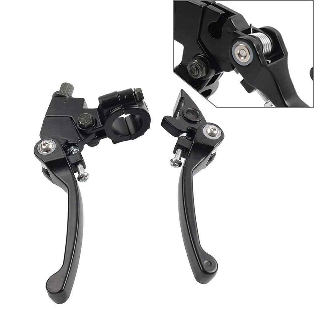Brake Clutch Levers Black For Dirt Bike 50cc 125cc 22mm 7/8 Inch Handlebar
