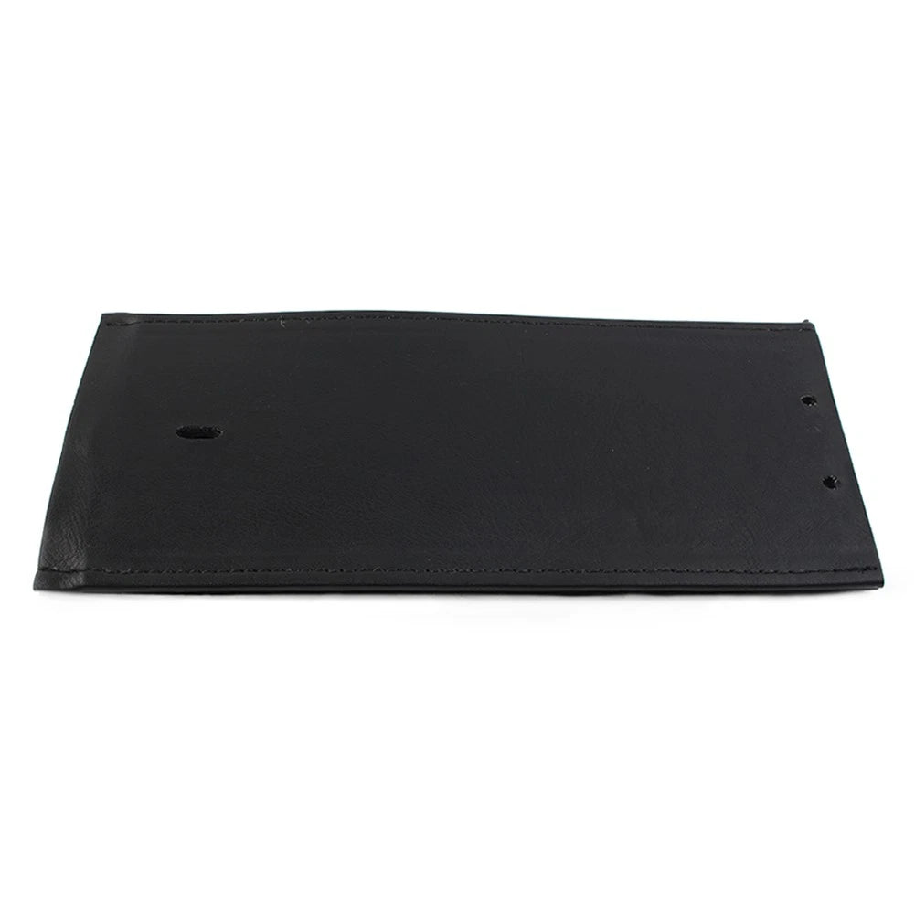 Black Plain Leather Gas Tank Panel Bib No Design Simple Smooth For Harley