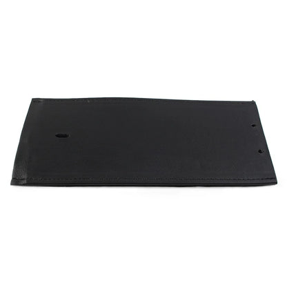 Black Plain Leather Gas Tank Panel Bib No Design Simple Smooth For Harley