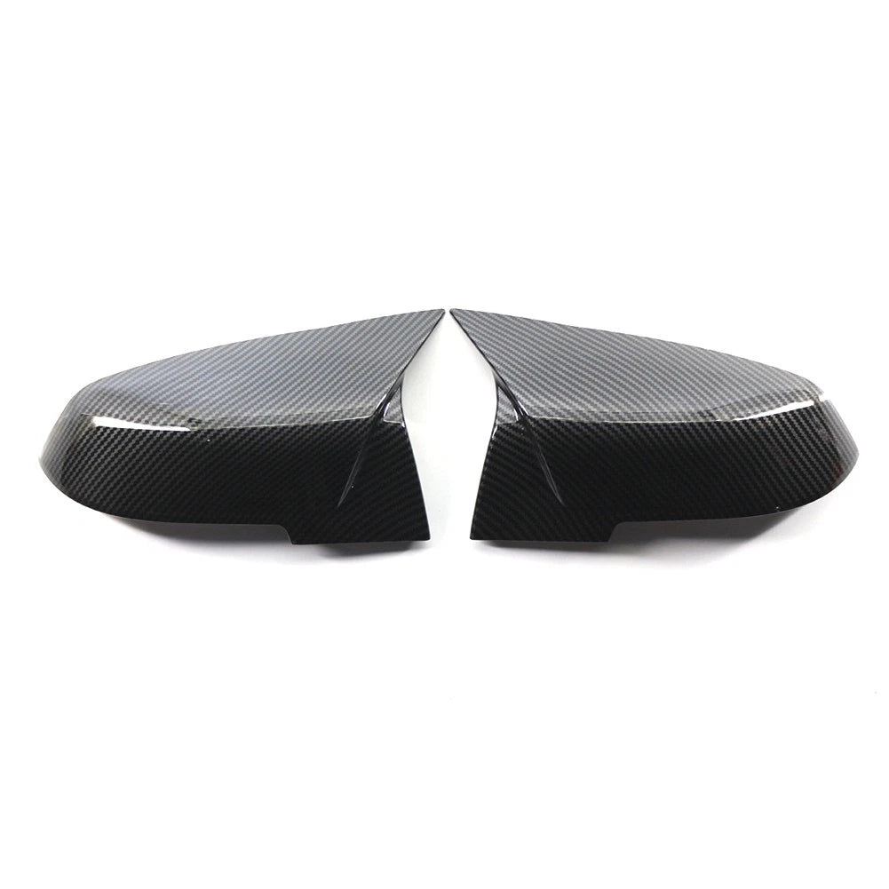 2x Carbon Fiber Rearview Mirror Cover Caps For BMW 1 2 3 4 Series X1 M2 I3 I3S