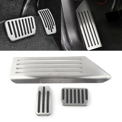 3x Accelerator Gas Fuel Brake Foot Rest Pedal Steel For Tesla Model 3