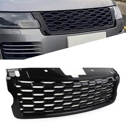 Front Center Radiator Upper Grille Glossy Black For Range Rover Vogue 2013-2017
