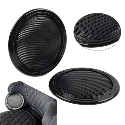 4X Black Rear Tour Pack Speaker Pod Grilles Fit Harley Road Tri Glide FLTRU