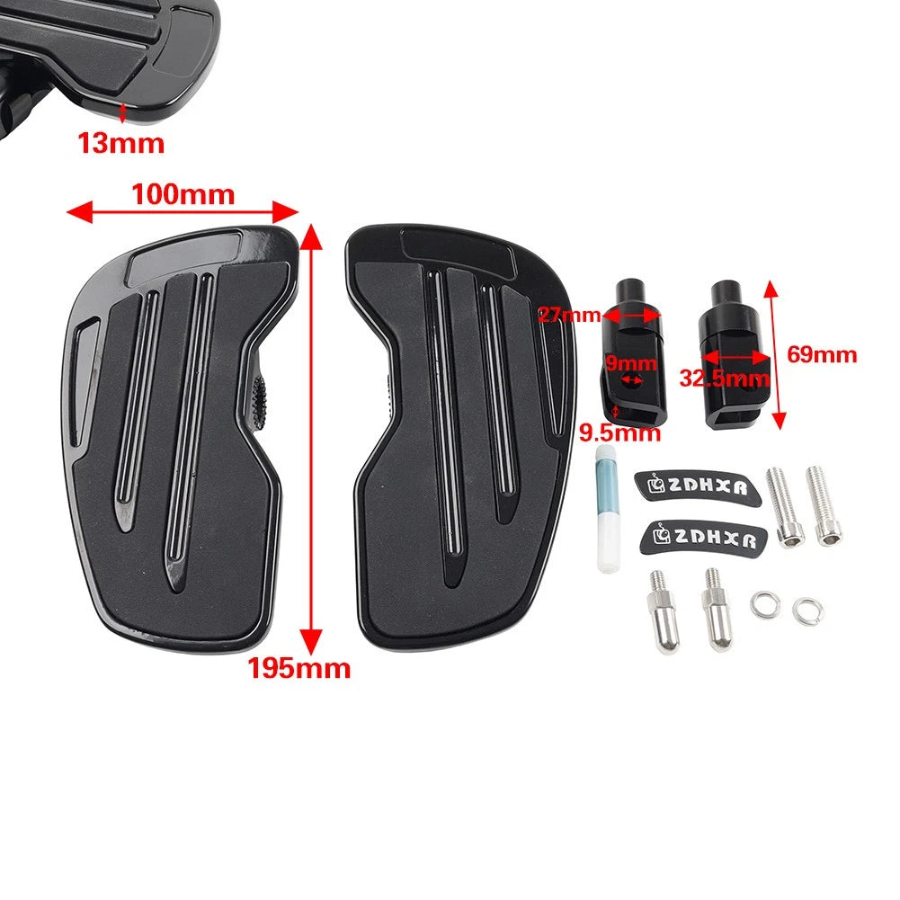 Front Rider Footboards Footpegs Pedals For Honda Gold Wing GL1800 2001-2024