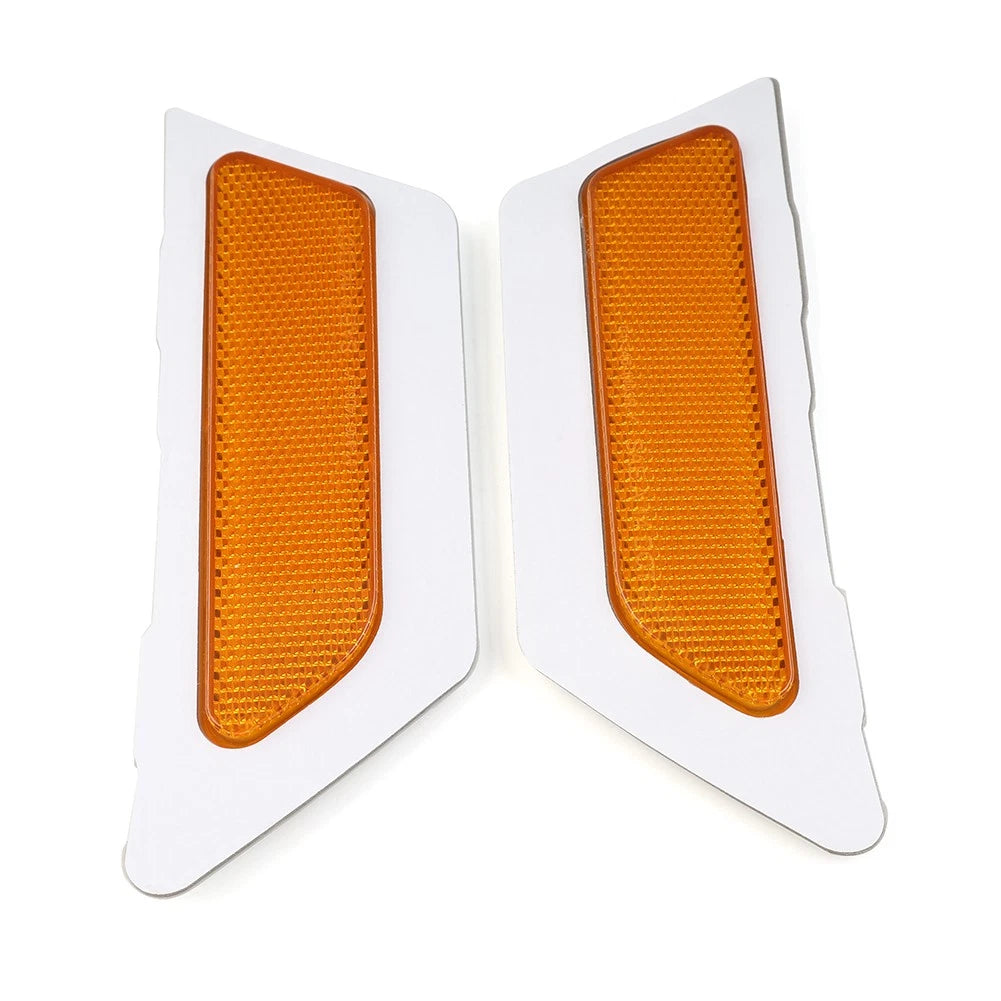 1 Pair Front Bumper Reflector Side Marker Light Yellow For Audi A4 B9 2017-2019