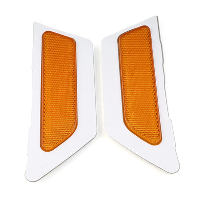 1 Pair Front Bumper Reflector Side Marker Light Yellow For Audi A4 B9 2017-2019