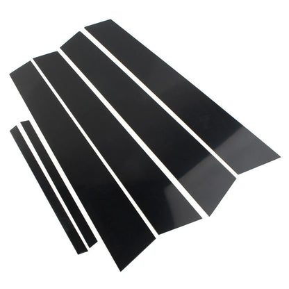 6pc Door Trim Cover Kit  Black Pillar Posts For Honda Civic 2006-2011 (4dr)