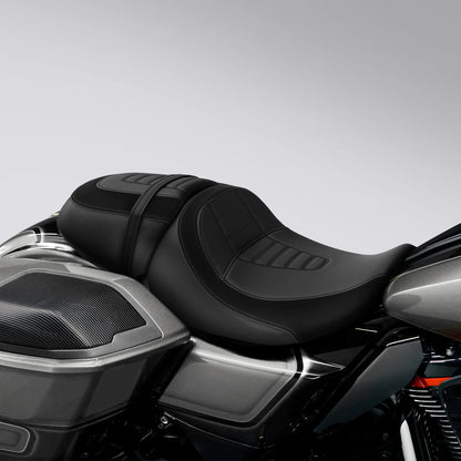 Black Driver & Passenger Seat Fit For Harley Touring Street Road Glide 2023-2024