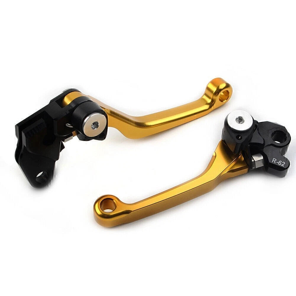 CNC Pivot Brake Clutch Levers Gold For SUZUKI RM125 RM250 RM85 RM 85/125/250