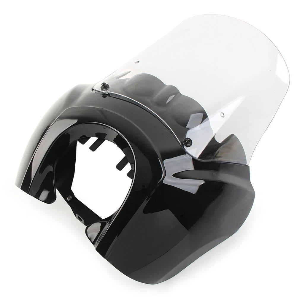 Headlight Fairing Cover W/ 15'' Clear Windshield For Harley Dyna FXDXT T-Sport