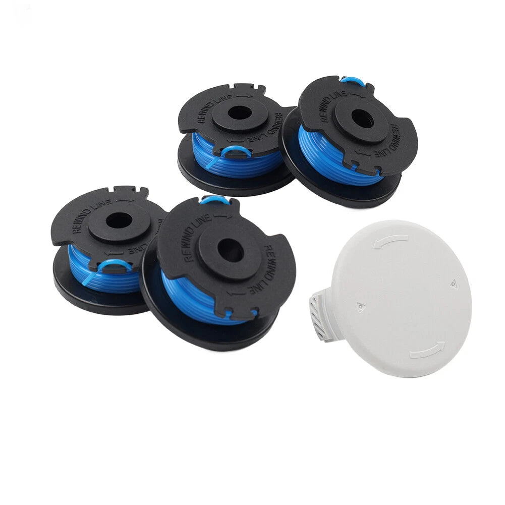 Spools 0.065 4 Pack With Cap Fit for HART Auto-Feed String Trimmers Nylon & ABS