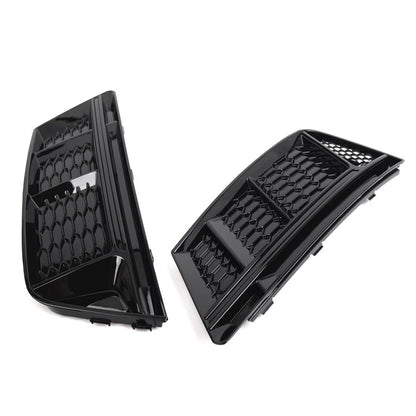 Front Bumper Lower Grill Fog Light Grille For Audi A4 B9 2016-2018
