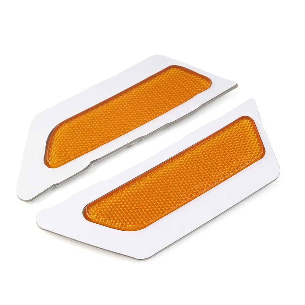 1 Pair Front Bumper Reflector Side Marker Light Yellow For Audi A4 B9 2017-2019