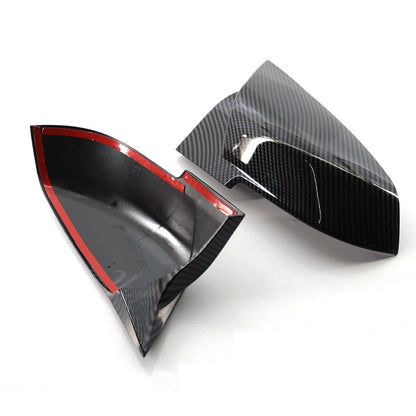 2x Carbon Fiber Rearview Mirror Cover Caps For BMW 1 2 3 4 Series X1 M2 I3 I3S