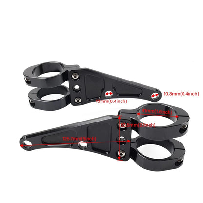 41MM Motorcycle Headlight Bracket Mount Clamp Fork Tube Holder For Harley