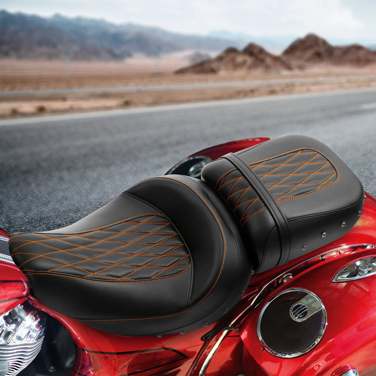 Driver Passenger Seat Fit For Indian Chief Dark Horse 17-19 Chieftain Dark Horse