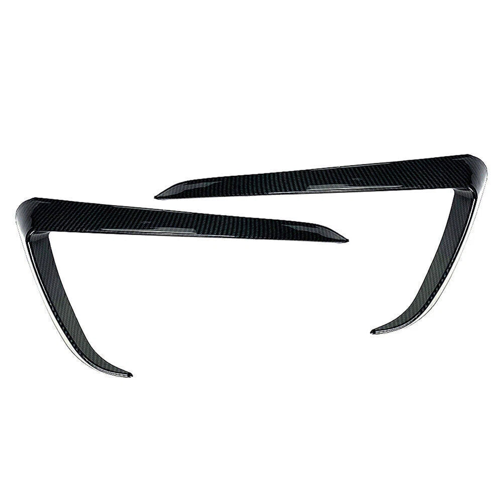 Front Fog Light Lamp Eyebrow Cover Trim Carbon Fiber For Tesla Model Y 2020-2023