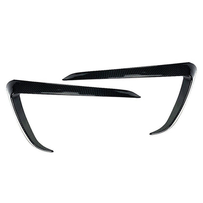 Front Fog Light Lamp Eyebrow Cover Trim Carbon Fiber For Tesla Model Y 2020-2023