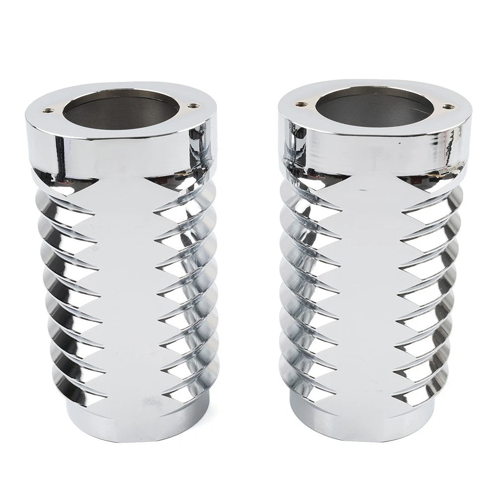 Retro Fork Boot Slider Covers Chrome Fit Harley Tour Road Street Tri Glide FLHR