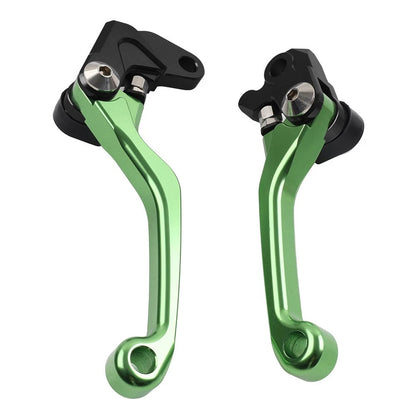 Pivot Brake Clutch Levers Green For Kawasaki KX65 KX85 KX100 01-21 KX125 KX250