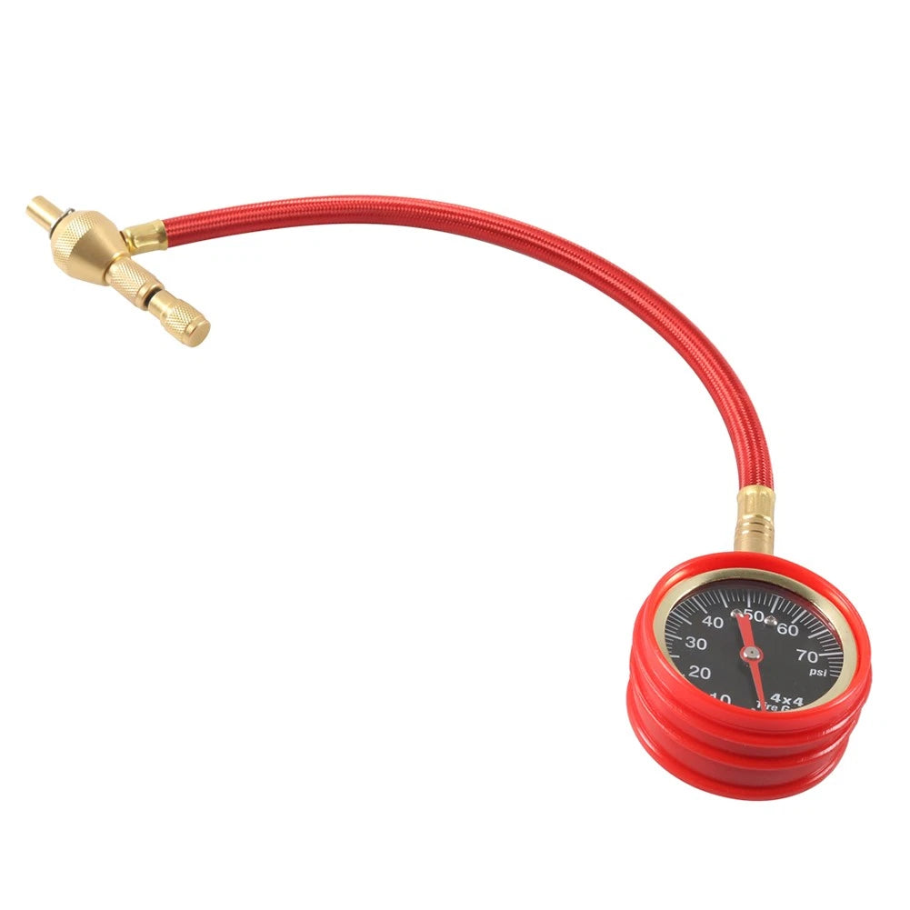 Tire Deflator Kit Tire Pressure Gauge 0-75 PSI Rapid Air Down Offroad Kit