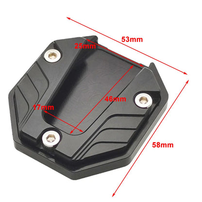 Kickstand Extender Foot Side Stand Extension Pad Support Plate Motorcycle Silver