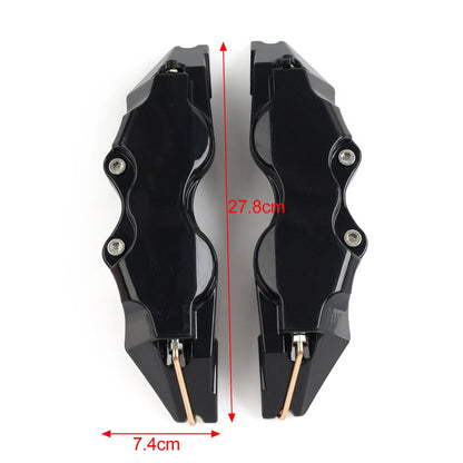 2x Universal Large Size 3D Style Car Auto Disc Brake Caliper Covers Set Kit Red