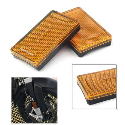 2pcs Fork Leg Reflector Cover Yellow for BMW K1200RS K1200GT R1200RT R1200GS ADV