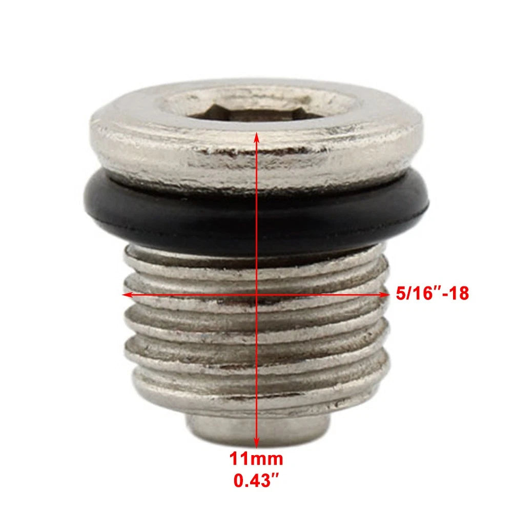 Magnetic Transmission Primary Drain Plug  5/16"-18 For Harley 107-0339 1107-0340