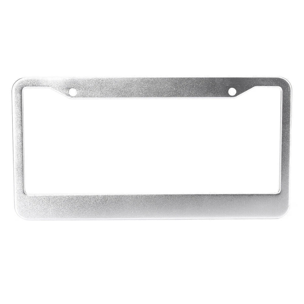 License Plate Frame Tag Cover With Screw Caps Stainless Steel Metal Car 2pcs USA
