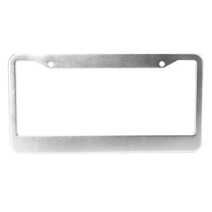 License Plate Frame Tag Cover With Screw Caps Stainless Steel Metal Car 2pcs USA
