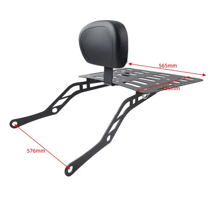 Matte Rear Sissy Bar Backrest w/Luggage Rack For Can Am Spyder F3 F3-S 2015-2025