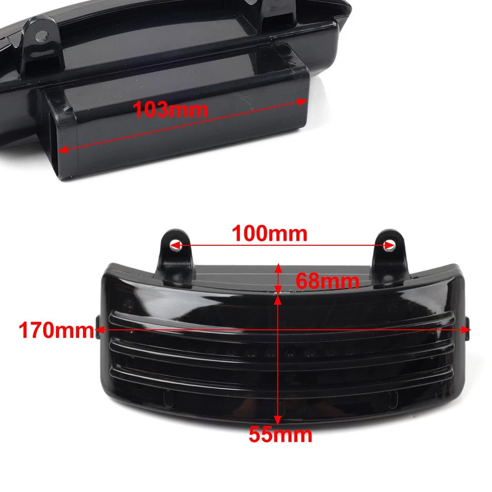 Tri-Bar LED Rear Tail Fender Tip Light For Harley Street Glide 2014-2018 15 16
