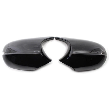 1 Pair Gloss Black Car Side Rear Mirror Cover Cap For BMW E90 3 Series 2009-2011