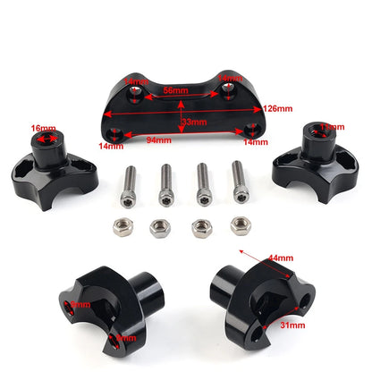 1.7 Handlebar Risers Top Clamp For Harley Dyna Softail Street Bob Sportster