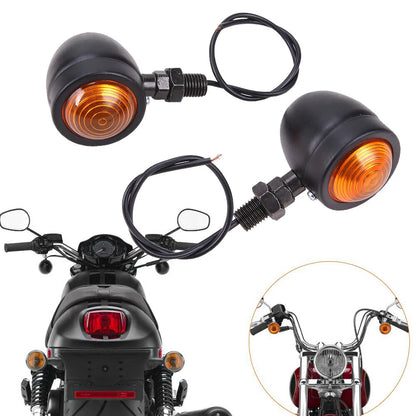 Black Motorcycle Turn Signal Blinker Lights For Harley Sportster XL1200 883 Dyna