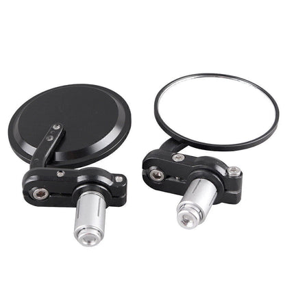 Motot Round 7/8" Handlebar End Side Rearview Mirror For Cafe Racer For Honda CB