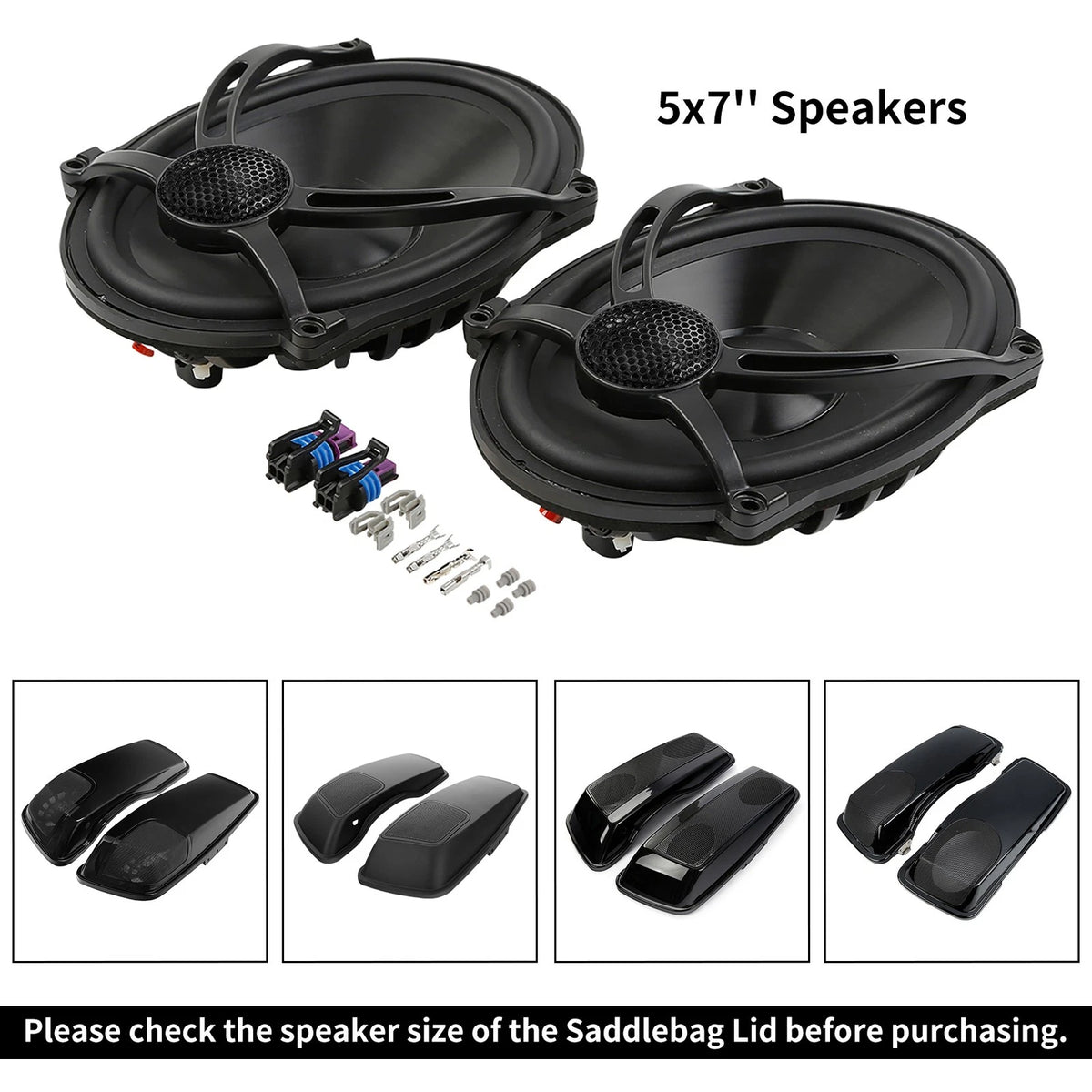 5"x7" Saddlebag Lid Speakers Fit For Harley Davidson CVO Touring Glide 1994-2024