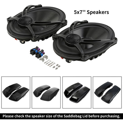 5"x7" Saddlebag Lid Speakers Fit For Harley Davidson CVO Touring Glide 1994-2024