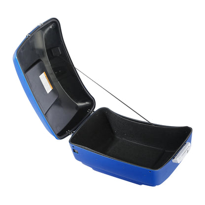 King Trunk Pad Mount Rack For Harley Touring Road Glide 2014-2026 Electric Blue