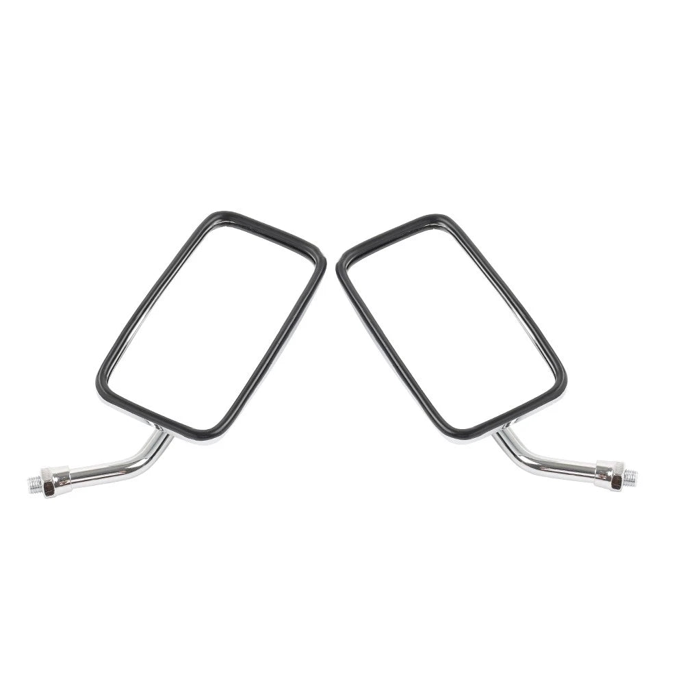 10mm Rectangle Rearview Side Mirrors Chrome For Honda Magna 700 VF700C VF750CD