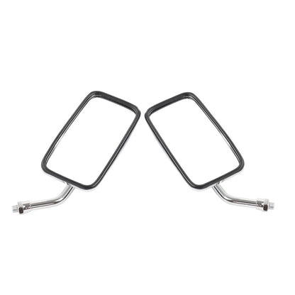 10mm Rectangle Rearview Side Mirrors Chrome For Honda Magna 700 VF700C VF750CD