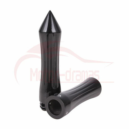 Black 1" 25mm Spike Motorcycle Handle Bar Hand Grips for Harley Cruiser Chopper