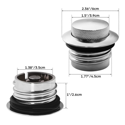 Motorcycle Flush Pop Up Oil Gas Cap Vented Fuel Tank For Harley Dyna Wide Glide