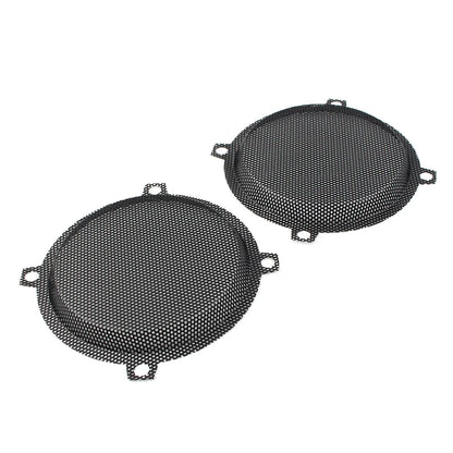 Black Wired Punched Steel Mesh Speaker Grills for Harley Electra Glide